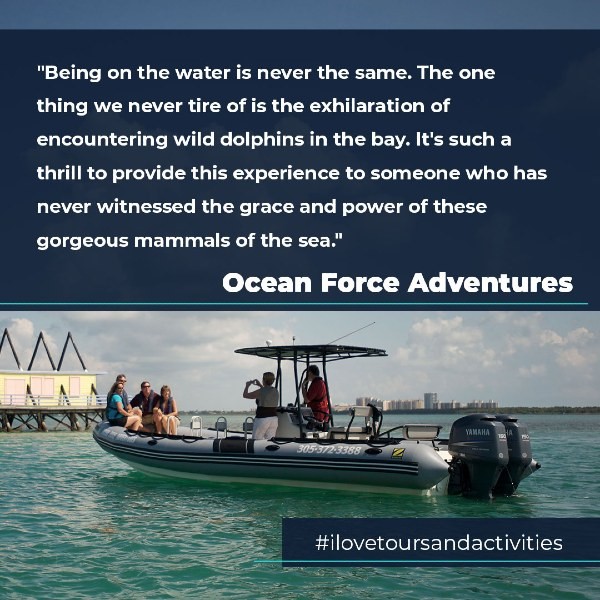 Group of people on boat with quote