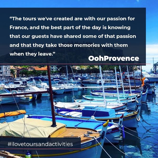 Sailing boats moored in a harbour with quote