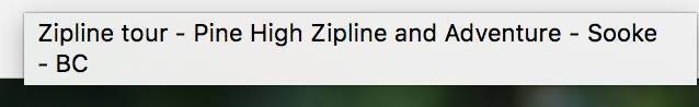 Site Builder SEO page title. Zipline tour - Pine High Zipline and Adventure - Sooke - BC