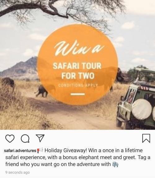 Example of a social media contest for Travel Deal Tuesday
