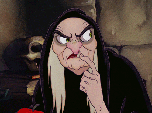 cartoon animation of witch from Snow White